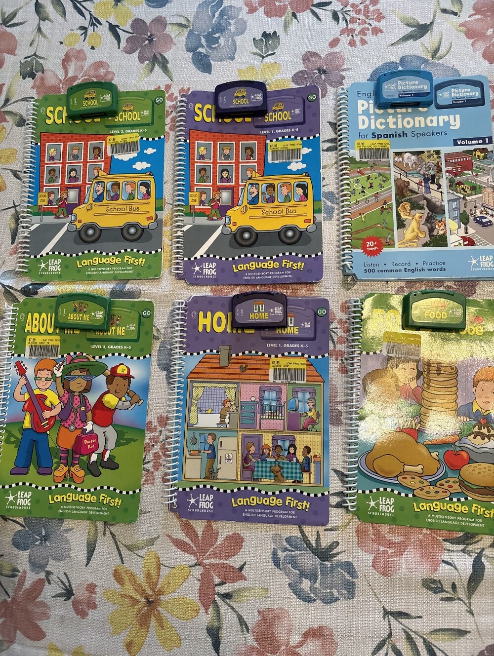 6 Leapfrog Leappad Books + Cartridges